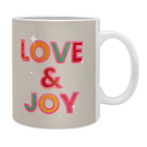 Showmemars LOVE JOY Festive Letters Coffee Mug