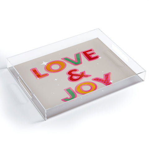 Showmemars LOVE JOY Festive Letters Acrylic Tray