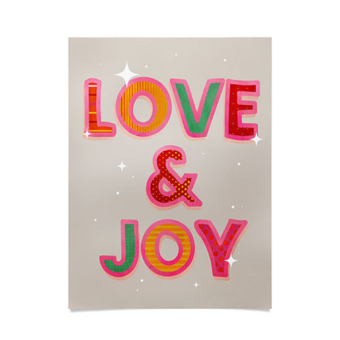 Showmemars LOVE JOY Festive Letters Poster