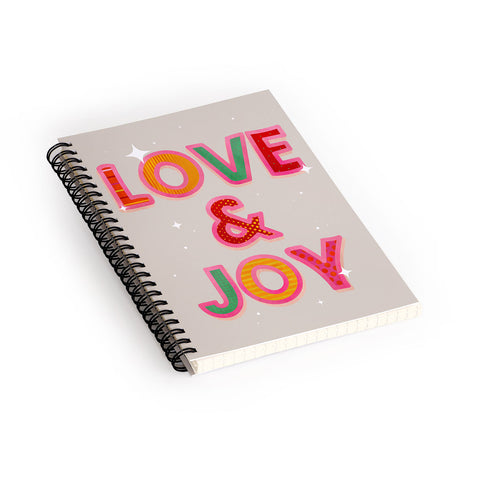 Showmemars LOVE JOY Festive Letters Spiral Notebook