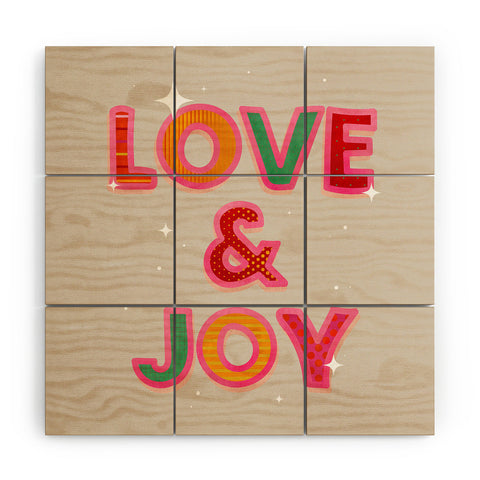 Showmemars LOVE JOY Festive Letters Wood Wall Mural