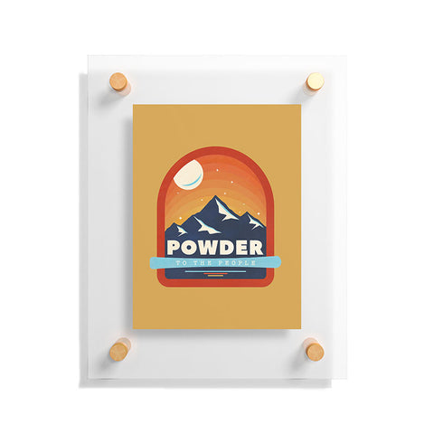 Showmemars Powder To The People Ski Badge Floating Acrylic Print