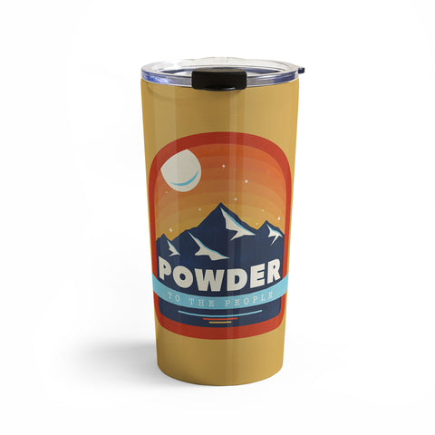 Showmemars Powder To The People Ski Badge Travel Mug