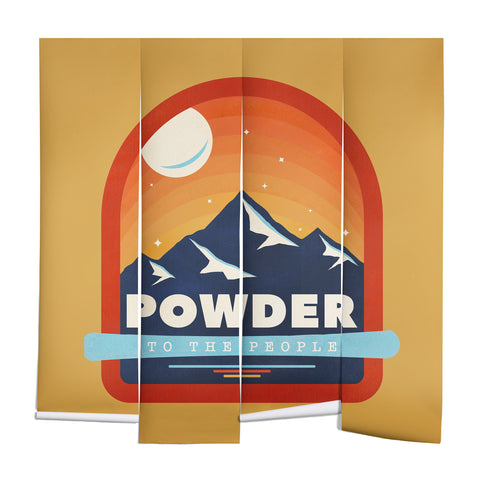 Showmemars Powder To The People Ski Badge Wall Mural