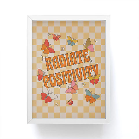 Showmemars Radiate Positivity Butterflies Framed Mini Art Print