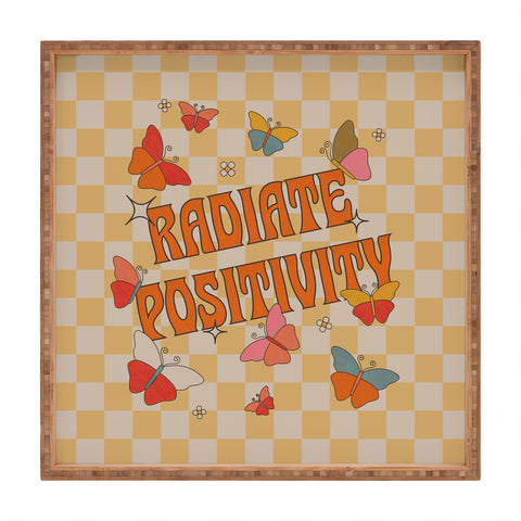Showmemars Radiate Positivity Butterflies Square Tray