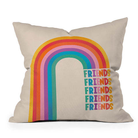 Showmemars Rainbow Friends I Outdoor Throw Pillow