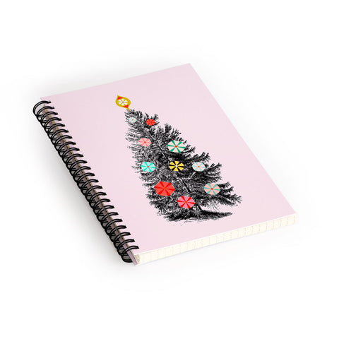 Showmemars Retro Christmas tree no2 Spiral Notebook