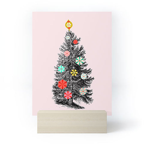 Showmemars Retro Christmas tree no2 Mini Art Print