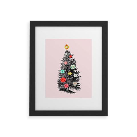Showmemars Retro Christmas tree no2 Framed Art Print