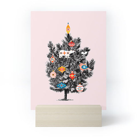 Showmemars Retro Christmas tree no3 Mini Art Print