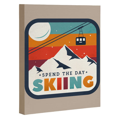 Showmemars Spend The Day SkiingSki Badge Art Canvas