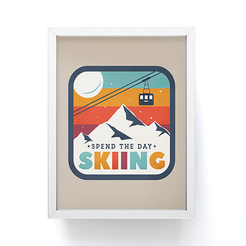 Showmemars Spend The Day SkiingSki Badge Framed Mini Art Print