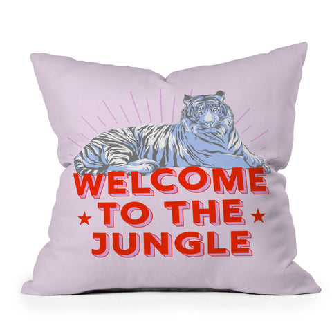 Showmemars welcome to the jungle retro Outdoor Throw Pillow