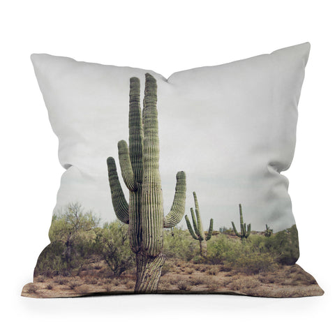 Sisi and Seb Cactus Land Outdoor Throw Pillow