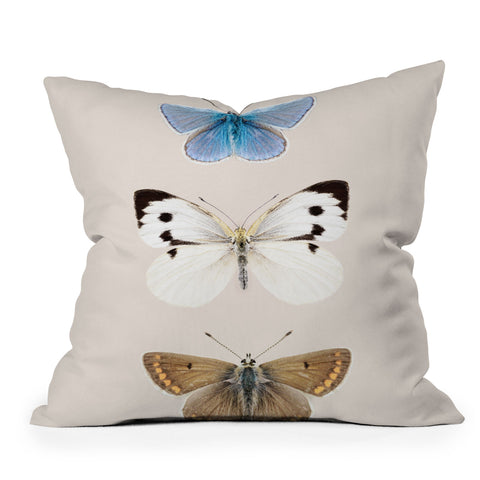 Sisi and Seb English Butterflies Outdoor Throw Pillow