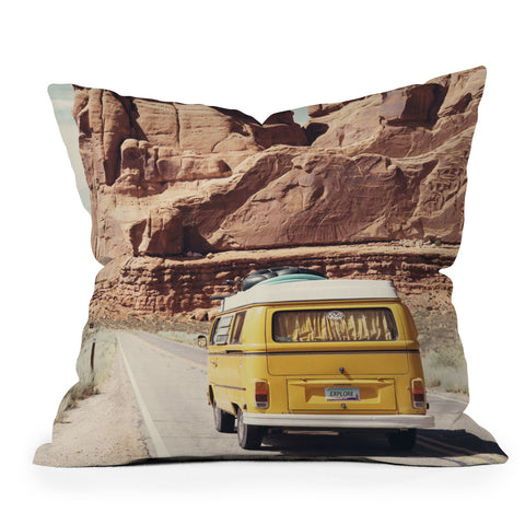 Sisi and Seb Going on a road trip Outdoor Throw Pillow