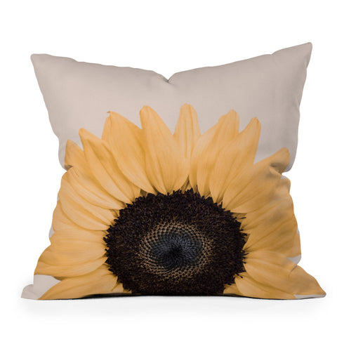 Sisi and Seb Pretty Sunflower Outdoor Throw Pillow