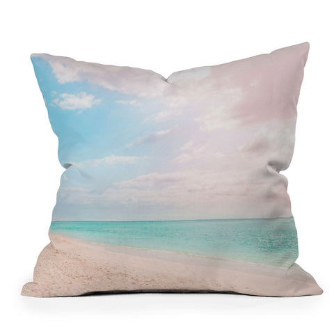Sisi and Seb Romantic Beach Outdoor Throw Pillow