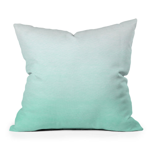 Social Proper Mint Ombre Outdoor Throw Pillow