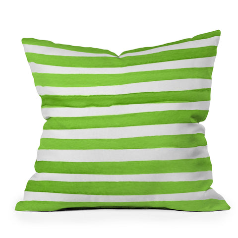 Social Proper Spruce Stripes Outdoor Throw Pillow