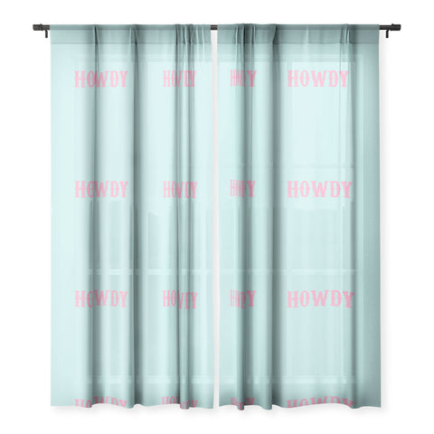 socoart HOWDY blue pink Sheer Window Curtain