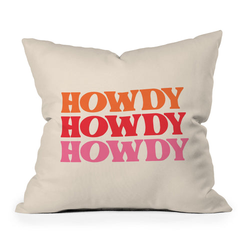 socoart Howdy I Throw Pillow