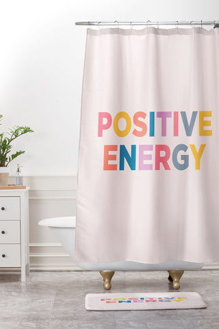 socoart positive energy I Shower Curtain And Mat