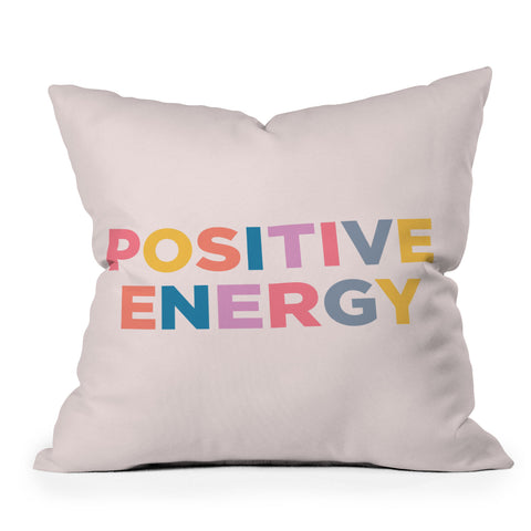 socoart positive energy I Outdoor Throw Pillow