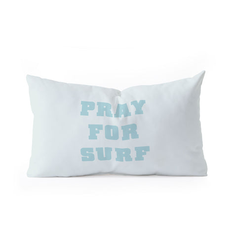 socoart Pray For Surf I Oblong Throw Pillow