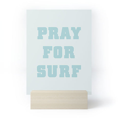socoart Pray For Surf I Mini Art Print