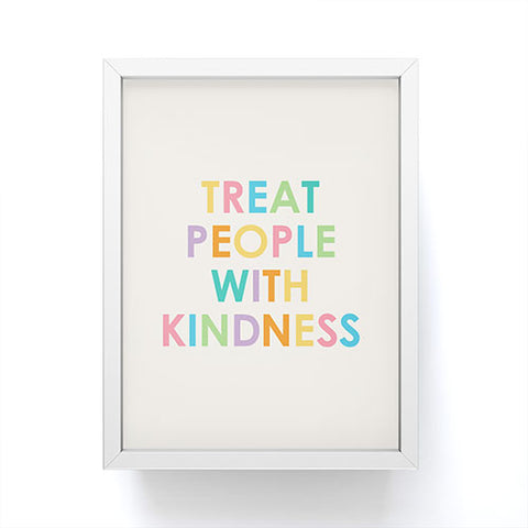 socoart Treat People With Kindness III Framed Mini Art Print