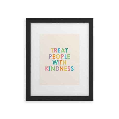 socoart Treat People With Kindness III Framed Art Print