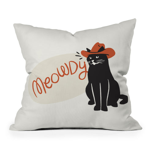 Sombrero Inc Meowdy Outdoor Throw Pillow