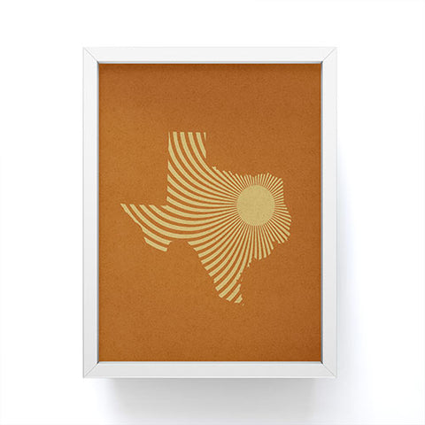 Sombrero Inc Texas Sun Framed Mini Art Print