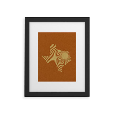 Sombrero Inc Texas Sun Framed Art Print