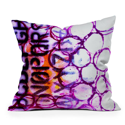 Sophia Buddenhagen Purple Circles Outdoor Throw Pillow