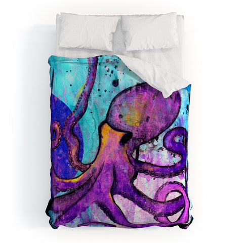 Sophia Buddenhagen Purple Octopus Duvet Cover