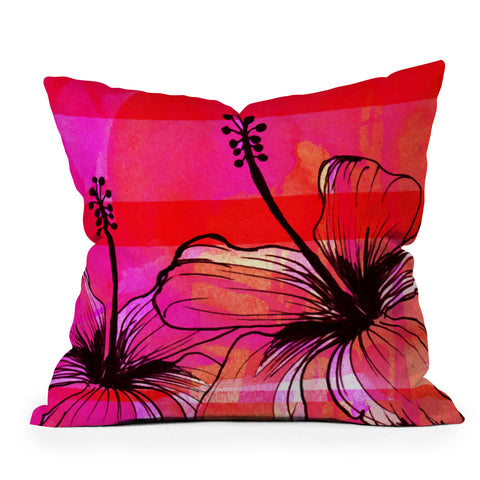 Sophia Buddenhagen Summer Pink Outdoor Throw Pillow