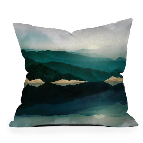 SpaceFrogDesigns Waters Edge Reflection Outdoor Throw Pillow