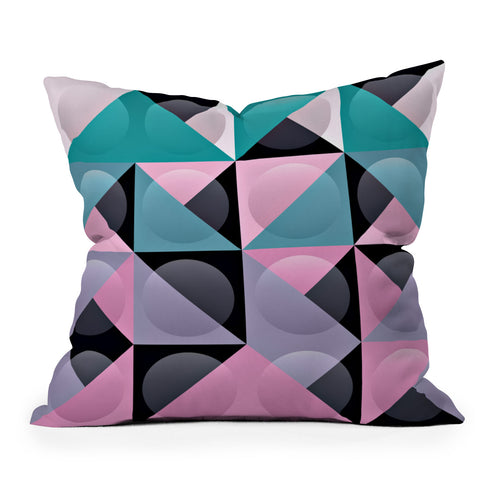 Spires Glass Grid Outdoor Throw Pillow
