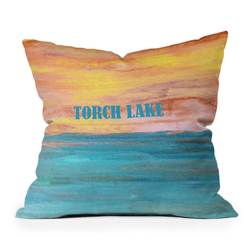 Studio K Originals Torch Lake Sunset Outdoor Throw Pillow