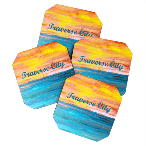 Studio K Originals Traverse City Sunset Dream Coaster Set