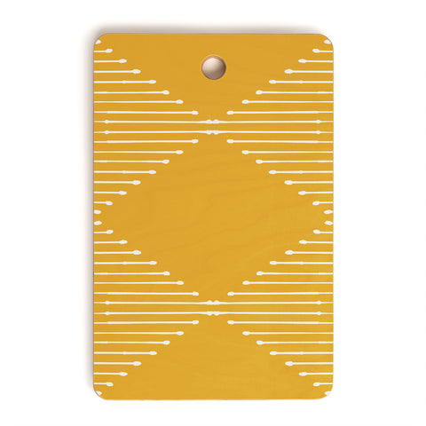 Summer Sun Home Art Geo Yellow Cutting Board Rectangle