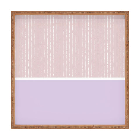 Summer Sun Home Art Pink Lilac Square Tray