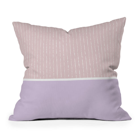 Summer Sun Home Art Pink Lilac Outdoor Throw Pillow