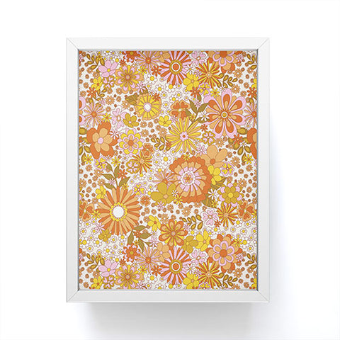 Sundry Society 70s Floral Pattern Framed Mini Art Print