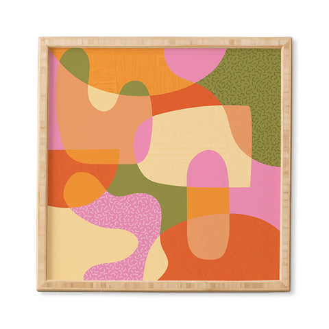 Sundry Society Bright Color Block Shapes Framed Wall Art