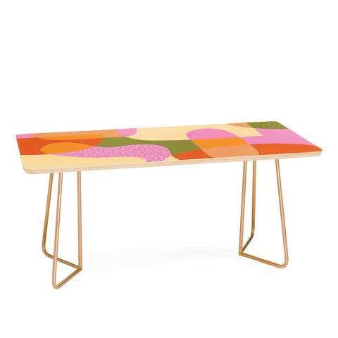 Sundry Society Bright Color Block Shapes Coffee Table