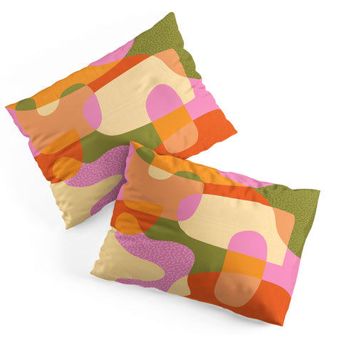 Sundry Society Bright Color Block Shapes Pillow Shams